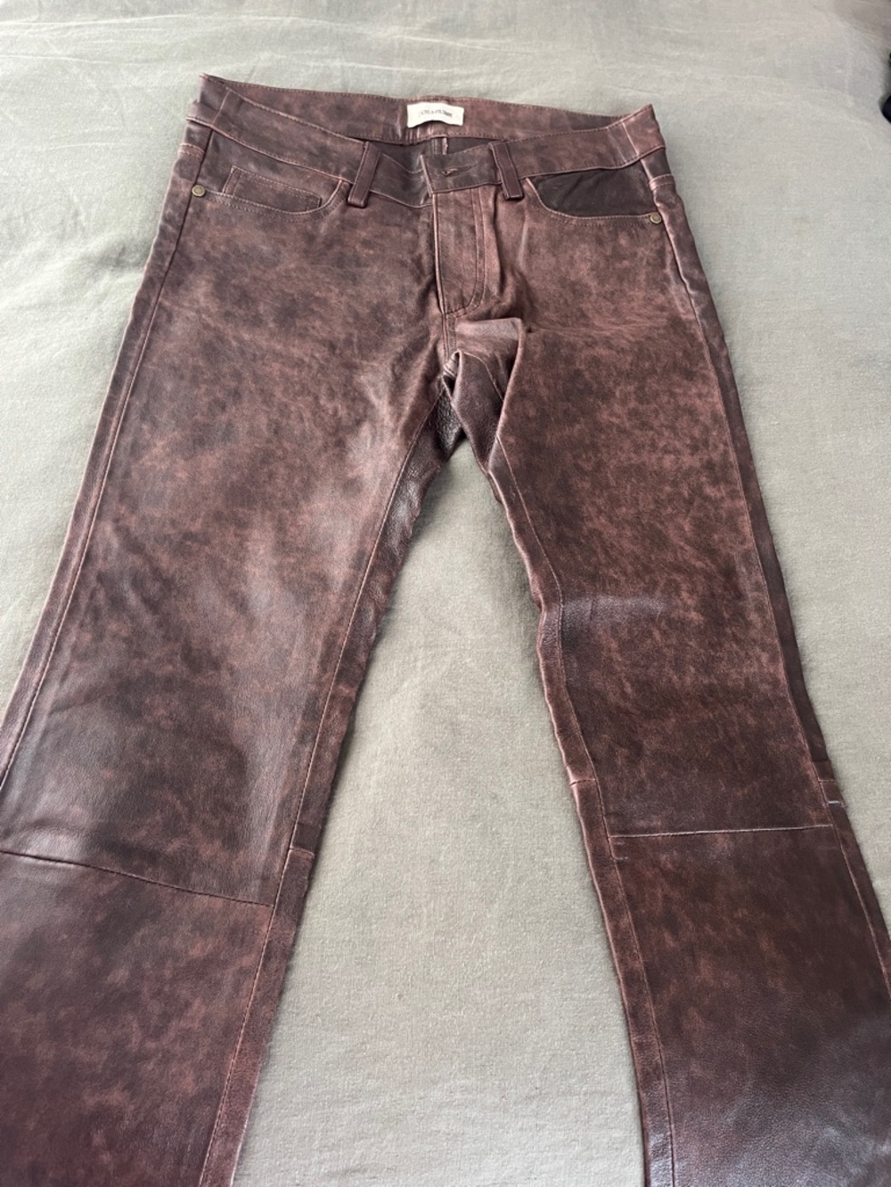 Zadig & Voltaire Women's Distressed Brown Skinny Phlame Jeans